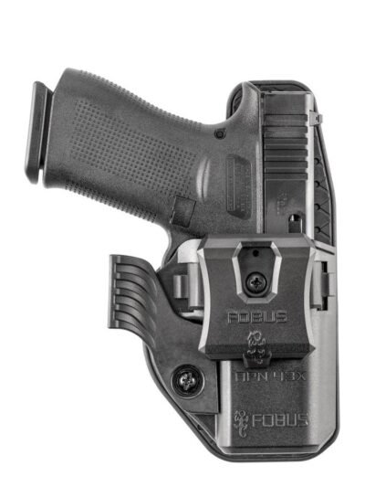 Fobus Handgun Holster OWB Paddle IWB Clip Wing & Sweatguard Appendix for Glock 43/43x/43x MOS with SAS Black Ambi