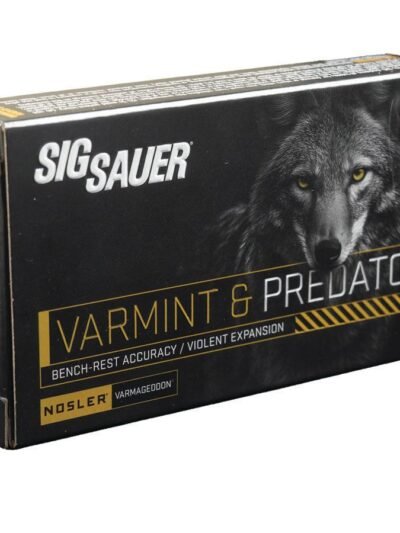 Sig Sauer Varmint & Predator w/Varmageddon Rifle Ammunition .223 Rem 40gr PT 3650 fps 20/ct