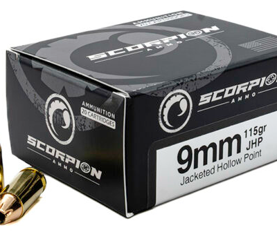 SCORPION 9MM 115GR JHP 20RD BOX