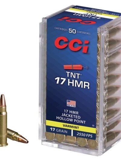 CCI TNT Rimfire Ammunition .17 HMR 17 gr TNT JHP 2550 fps 2000/ct Case (40-50/ct Boxes)