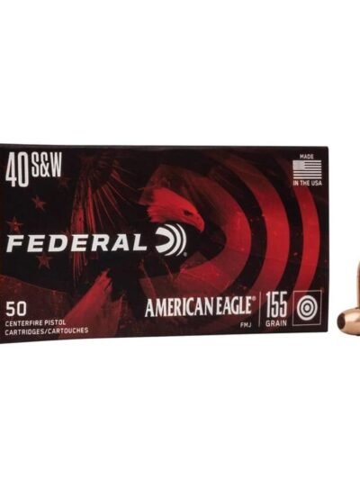 Federal American Eagle Handgun Ammunition .40 S&W 155 gr FMJ 1160 fps 1000/ct