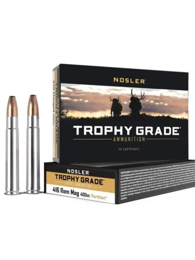 Nosler Safari Rifle Ammunition .416 Rem Mag 400 gr PT 2400 fps 20/ct