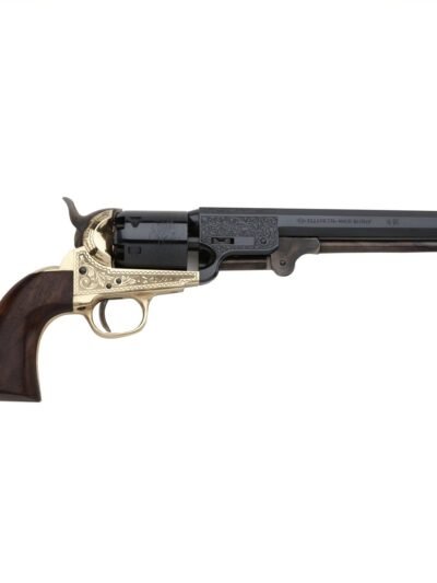 Pietta 1851 Navy 44 cal Blackpowder Revolver (1851 Models) .44 Caliber Engraved Brass Frame 7 1/2 Barrel