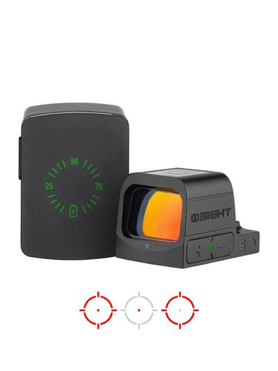 OSIGHT S, 2MOA DOT + 32MOA CIRCLE RED DOT SIGHT WITH CHARGING COVER