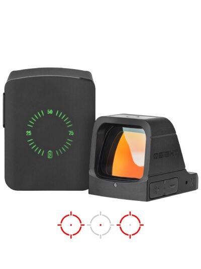 OSIGHT X, 3MOA DOT + 32MOA CIRCLE OPEN RED DOT SIGHT WITH CHARGING COVER