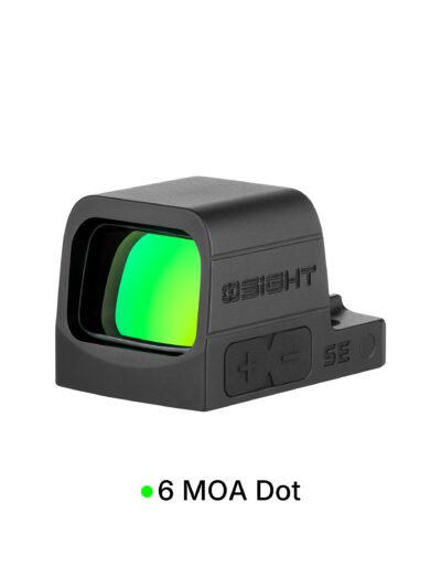 OSIGHT SE 6 MOA GREEN DOT SIGHT, BLACK
