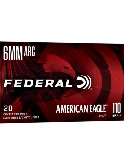 Federal American Eagle Rifle Ammunition 6mm Arc 110gr TMJ 2550 fps 20/ct
