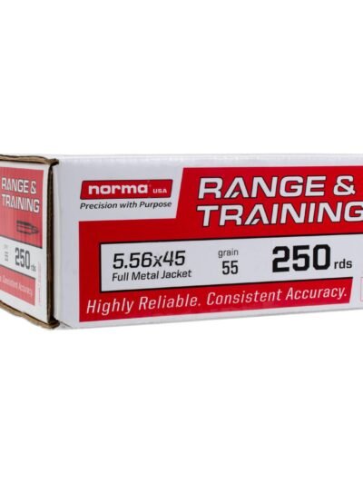 Norma Range & Training Rifle Ammunition 5.56mm 55gr FMJ 3250 fps 250/ct