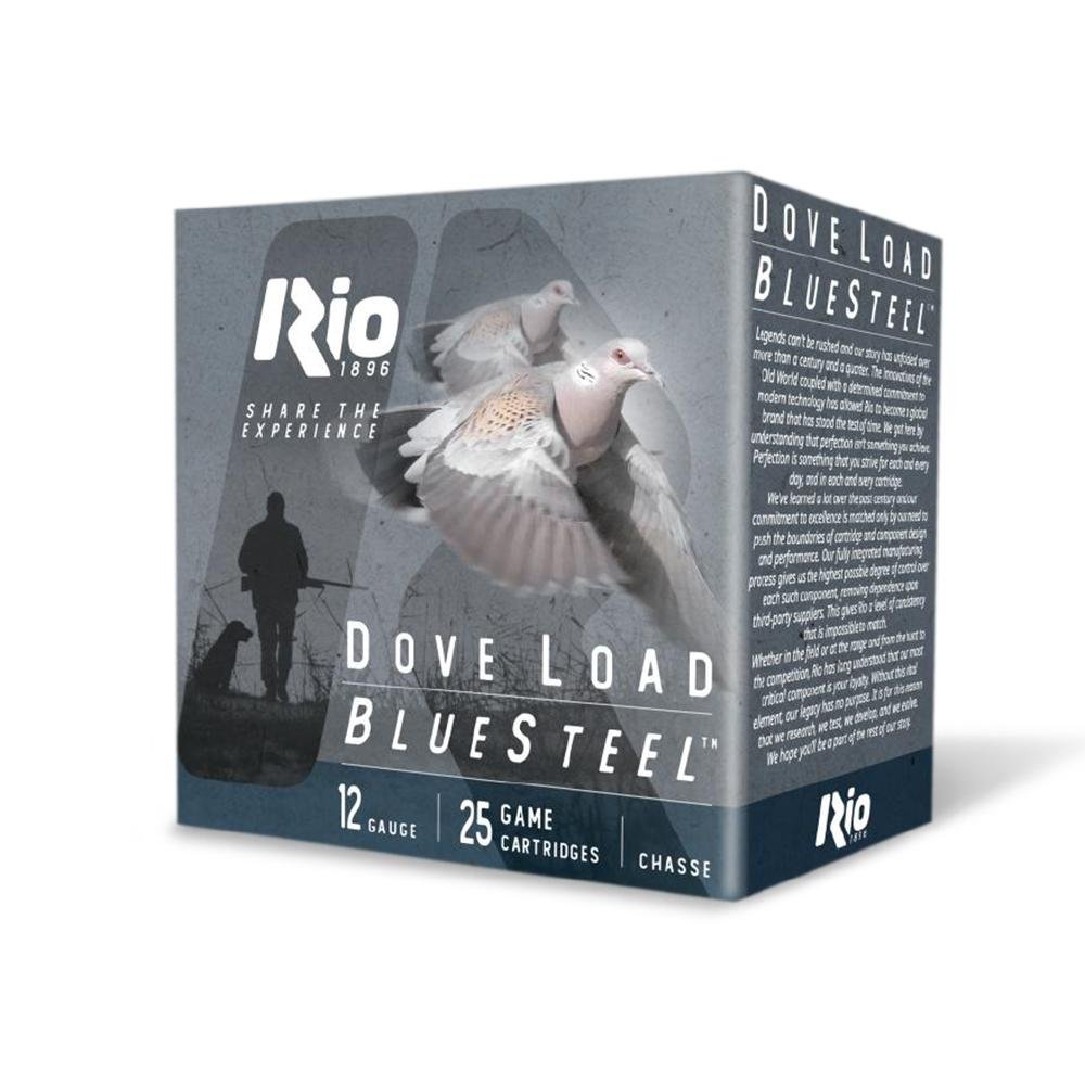 Rio Bluesteel Dove Load Shotshells 12 ga 2.75" 1oz #7 1350 fps 25/ct