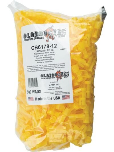 Claybuster Shotshell Wads 12 ga - 7/8 oz Yellow 500/ct