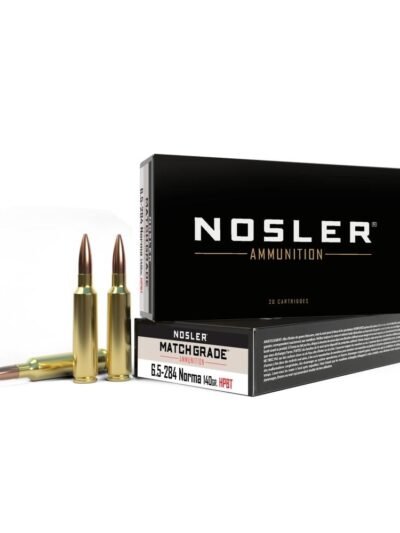 Nosler Match Grade Rifle Ammunition 6.5x284 Norma 140 gr HPBT 2750 fps 20/ct