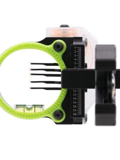 Black Gold Rush Archery Sight 5 .019 Pins 4" Dovetail with 3rd Axis Micro .019 RH Black