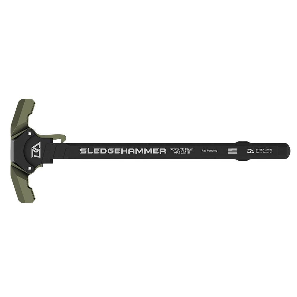 Breek Arms Sledgehammer AR-15 Gas Block Charging Handle Ranger Green