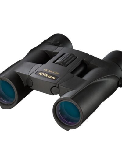Nikon Aculon A30 Binoculars 10x25mm Black with Neck Strap Case & Lens Covers
