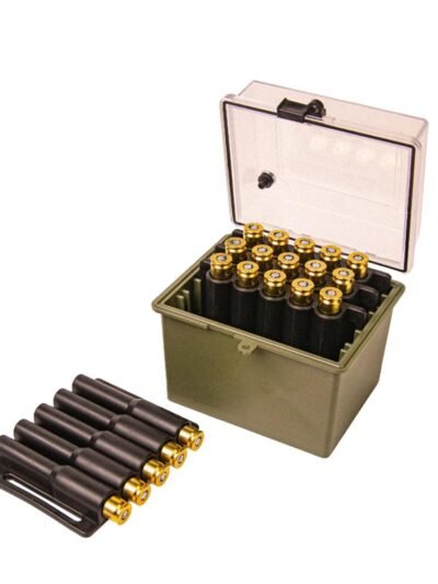 Berry's Mfg Safari Ammo Box 20rd Large Rifle Clear/Olive