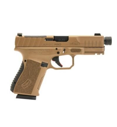 TriStar APOC Pro Handgun 9mm Luger 15rd Magazine (2) 4.48" Threaded Barrel FDE